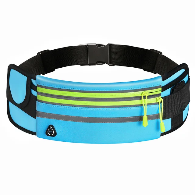 Running Bag Women Waist bag Belt bag Men Sports Fanny Pack Mobile Phone Bag Gym Running Cell Phone Jogging Run Cycling Bag blue 2