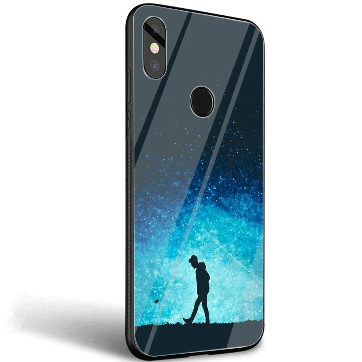 Чехол для мобильного телефона из стекла ТПУ для Xiaomi Mi Note7 5 6 Pro Poco F1 A1 A2 4X5X6X9, чехол для девочек и мальчиков