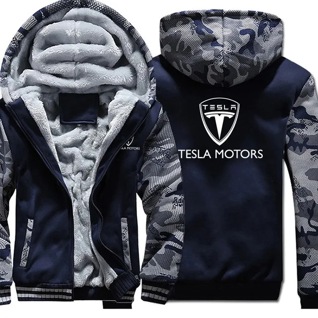 Зимние Утепленные большой Размеры 5XL Толстовка Tesla motors, мужская толстовка с капюшоном, широкое бархатное пальто с капюшоном теплые топы для мужчин Повседневное Толстовка Куртки t