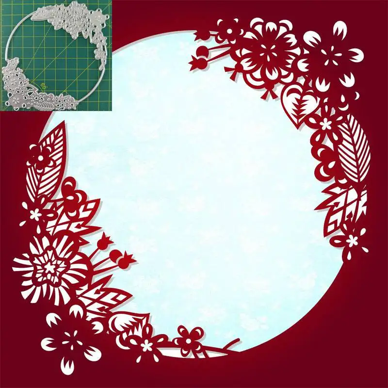DIY cutting die Vogue Scrapbooking Flower Garland Paper Card Embossing stencil Metal Cutting Dies | Дом и сад