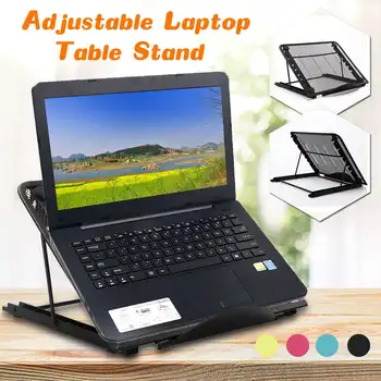 

Adjustable Laptop Table Stand Metal Cooling Mesh Vertical Desktop Notebook Holder for MacBook Pro Air 13 14 15.6 17 inch