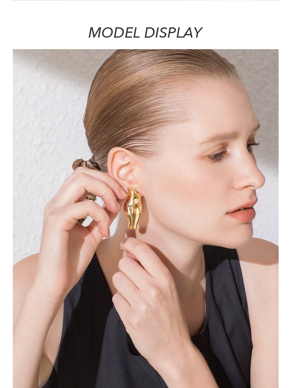 ENFASHION Body Part Thigh 3D Drop Earrings For Women Gold Color Leg Special Long Dangle Earings Fashion Jewelry Kolczyki E191108