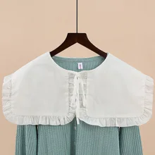 Women's Shirt Fake Collar 2021 Vintage Lace Embroidered False Collar Shirt Blouse Sweater Decorative Shirt Detachable Collar