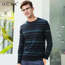 ^^Best Offers UCAK Brand Pure Merino Wool Sweater Men Fashion Striped Pull Homme Autumn Winter Thick Warm Cashmere Sweaters Pullover Men U3068 ^^Best Offers UCAK Brand Pure Merino Wool Sweater Men Fashion Striped Pull Homme Autumn Winter Thick Warm Cashmere Sweaters Pullover Men U3068