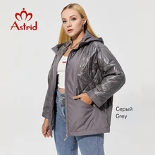  Astrid 2022 Autumn New Women's Thin Cotton Jacket Windproof Warm Plus size with Hood Zipper Coat Women Parkas Outerwear AM-8734 