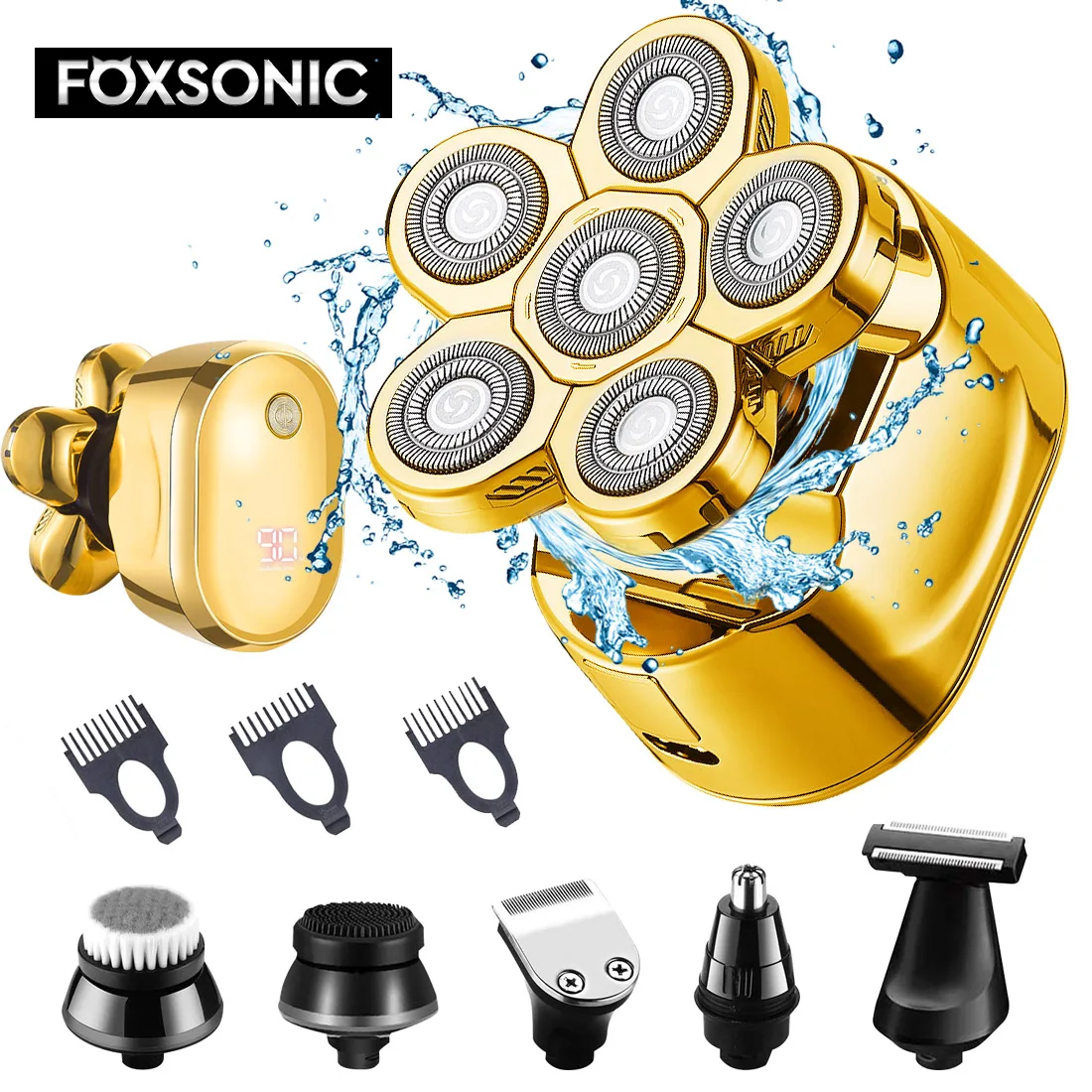 FOXSONIC2021NewStyle6in1RechargeableElectricShaver6Floating