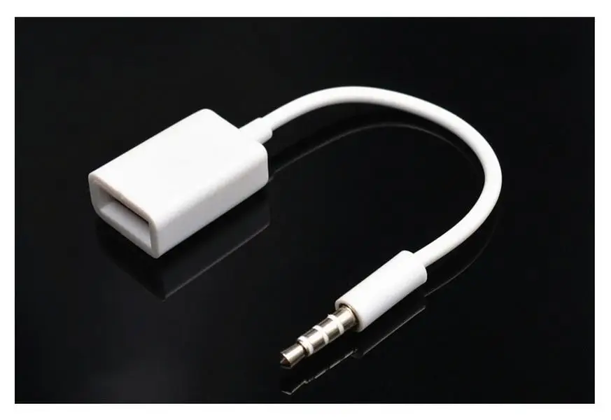 500 шт. 3,5 мм Мужской аудиоразъем AUX к USB 2,0 Женский кабель Шнур Fr Автомобильный MP3