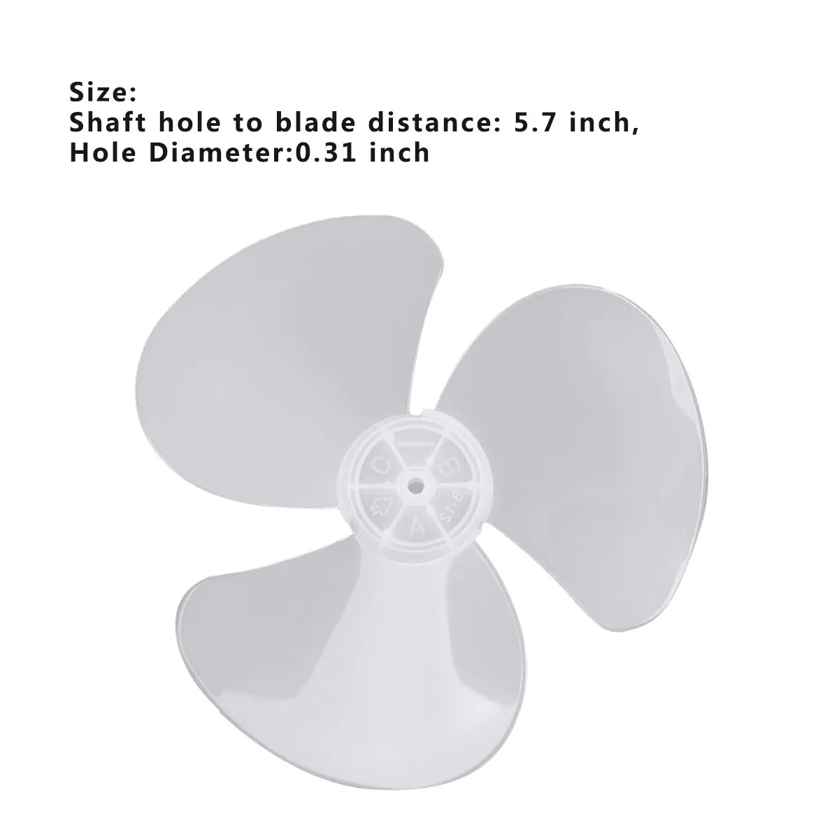 12 Inch PP Plastic Fan Blade Three Leaves for Standing Pedestal Fan Table Fanner