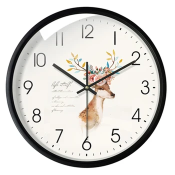 

Deer Modern Home Wall Clock Living Room Silent Home Decor Wall Clock Digital Woonkamer Decoratie Teachers Day Gifts 40C0025