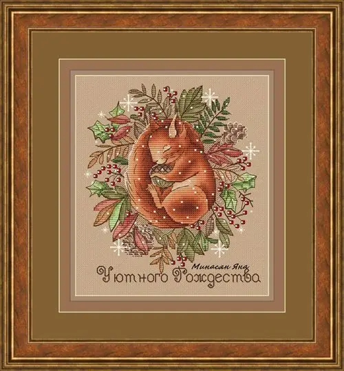 

G Rabbit and fox with love cross stitch kit canvas stitching embroidery Bonnie Rabbit - Little Fox in Sleep