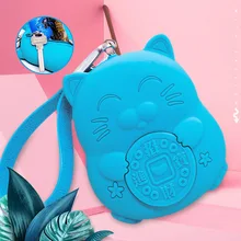 Силиконовый чехол-кошелек с мультяшным котенком для ключей, держатель для ключей для дома и автомобиля, органайзер, сумка, модный органайзер для ключей для женщин и девочек, Carteras