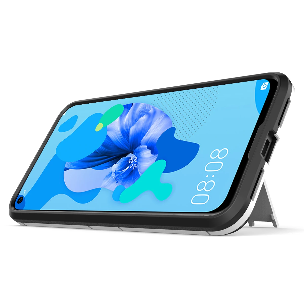 Для huawei P20 Lite Nova 5i Nova 5 Pro задний Чехол с двойным слоем ТПУ+ PC Гибридный чехол противоударный защитный чехол с подставкой