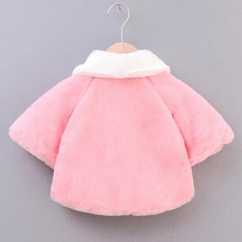 Детские пальто для маленьких девочек с отложным воротником; хлопковый теплый флисовый плащ с длинными рукавами; модный тренд одежды; верхняя одежда