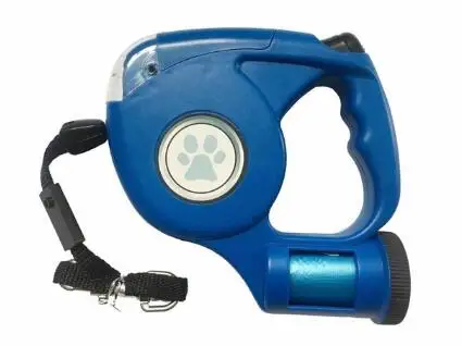 blue HIPET 4,5 м выдвижной поводок для собак, веревка для маленьких и больших собак, светодиодный, автоматический, гибкий поводок для тренировки щенков, поводок для собак - Цвет: blue