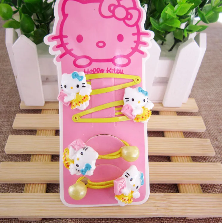 Заколки для девочек, Корейская заколка hello kitty, бантики, заколки для волос, аксессуары для волос для девочек - Цвет: 4