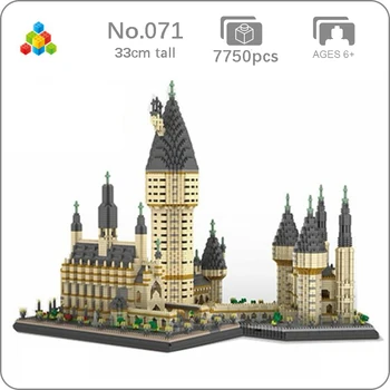 

YZ 071 World Famous Architecture Medieval Castle College 3D Model 7750pcs DIY Mini Diamond Blocks Brick Building Toy Gift no Box