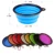 Pet Soft Dog Cat Folding Travel Bowl Puppy Портативный Складной Складной Pet Cat Food Water Feeding Силиконовые Чаши