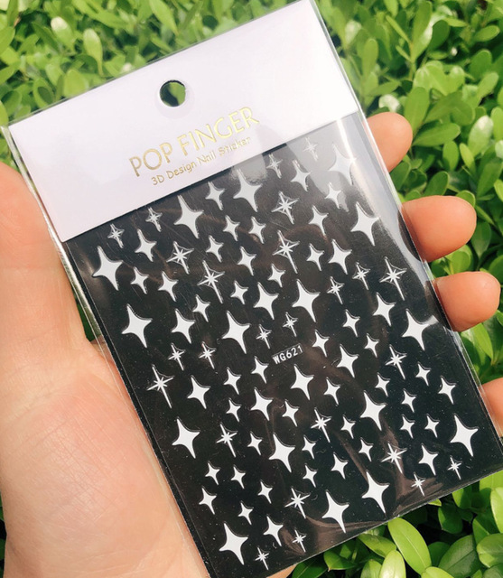 yeni eski İngilizce büyük boyutu 80mm * 103mm numaraları tırnak çıkartmaları Wrap 3D tırnak sanat malzemeleri 6 renkli mektup numarası tırnak Sticker C003(1)