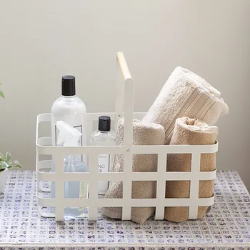 

iron receive basket receive Japanese fruit and vegetable basket of groceries desktop picnic basket storage basket