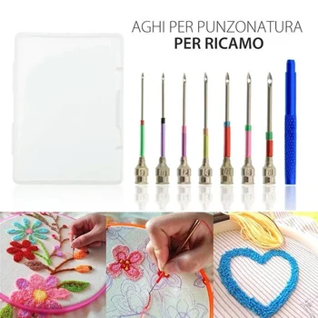 

Punch Needle Set Punching Needles for Simple Embroidery DIY Sewing Craft Tool DC120