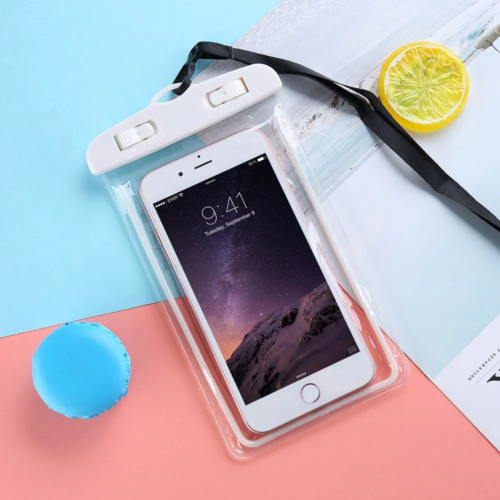 White Для Xiaomi водонепроницаемый чехол для телефона huawei P30 Pro mate 20 под сумка для воды чехол для samsung S10 S9 A50 A60 A70 A30 - Color: White