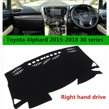 

Cross Car Accessories Interior Right Hand Drive Car Dashboard Mat Cover for Toyota Alphard 2015-2018 Auto Dashboard Rug