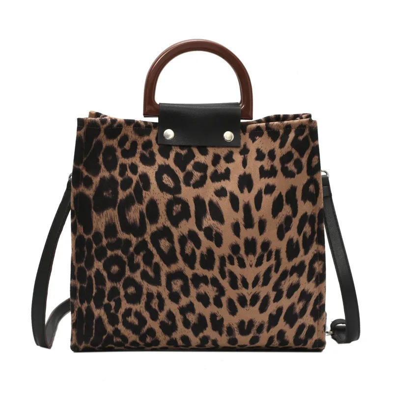 

Fashion Handbag women 2019 new fashion Korean leopard pattern all-around color contrast tote bag large capacity shoulder bag
