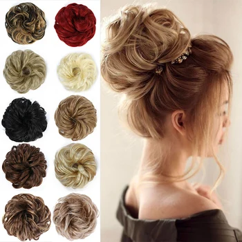 

MANWEI Elastic Chignon Hairpiece Curly Messy Bun Ponytail Hair Bundles Chignon Synthetic Hair Extension Chic and Trendy