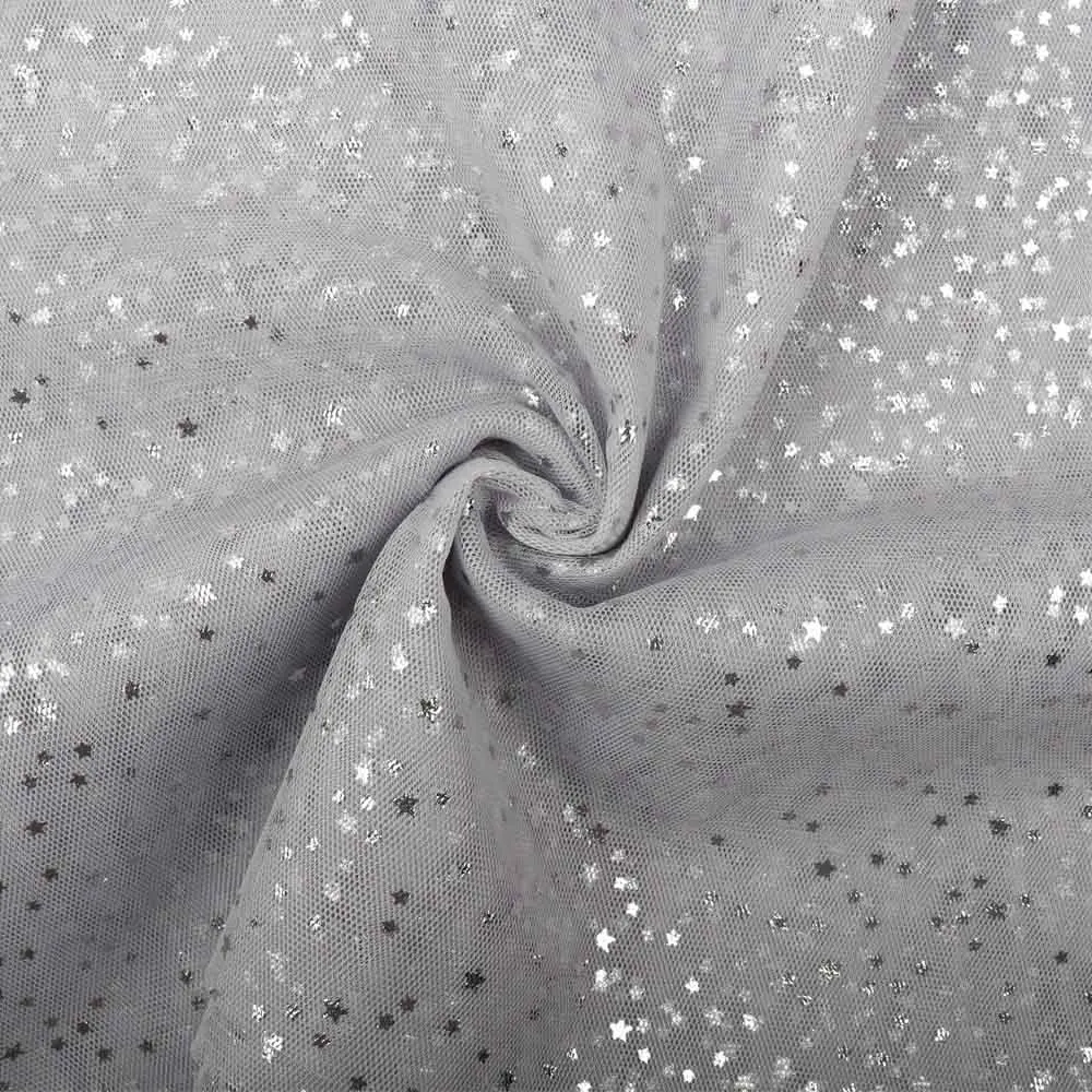 grey with star Нейлон тюль сетка ткань Домашняя вечеринка, праздник Декор для романтической свадебной вечеринки Марля ткань DIY детское платье материалы - Цвет: grey with star
