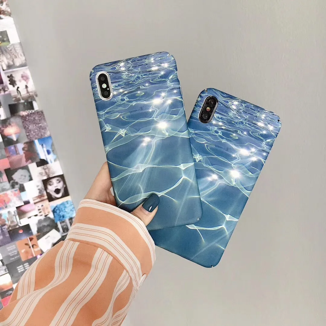For Apple XAX Phone Case Fashion Men And Women Water Wave Flash Star XR Dull Polish Hard Case I6s/7/8/plus Case