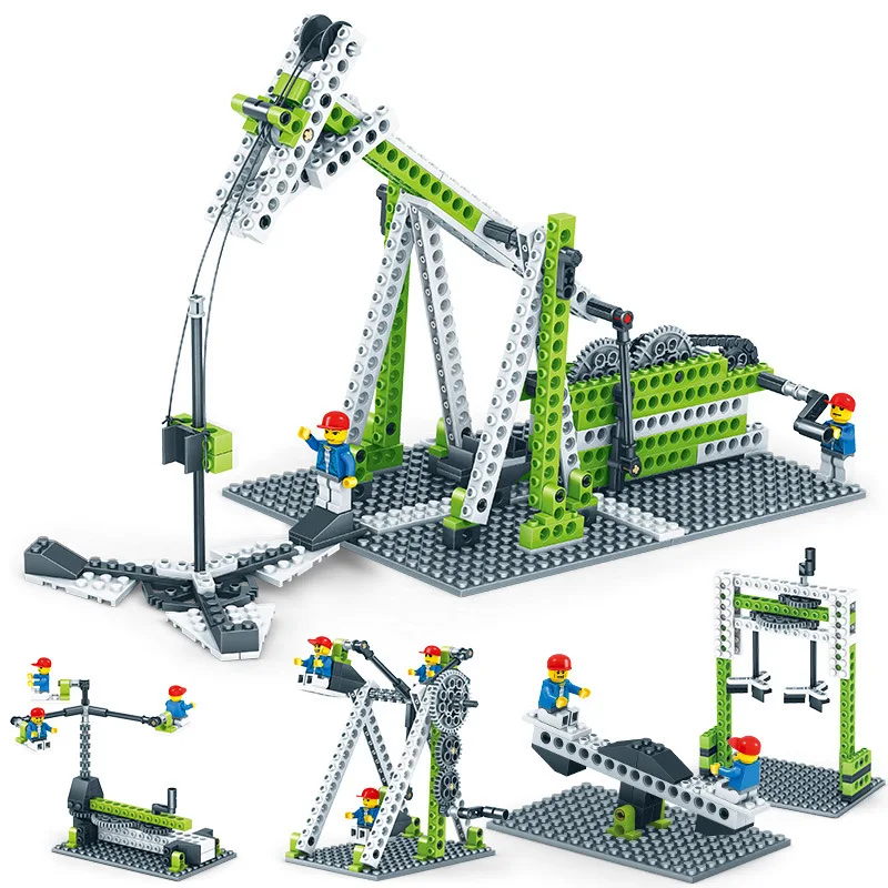 

Kids Building Blocks Ferris Wheel Carousel Crane Technic Children Blocks Assembled into 3 Types Student Educational Toys Gift