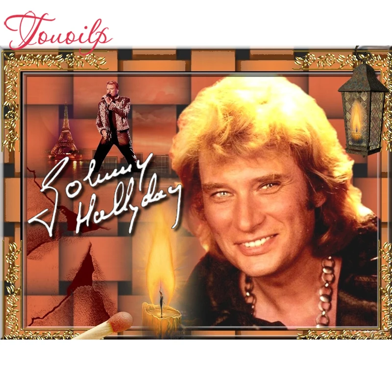 DIY Johnny Hallyday Diamond Painting Family Look Feets Square Full Embroidery Mosaic Cross Stitch House Decor | Дом и сад