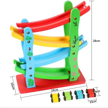 

Wallboy popular Baby Inertial Track Glider Wooden Children's Puzzle Early Education Slide Car Toy Retail Wholesale