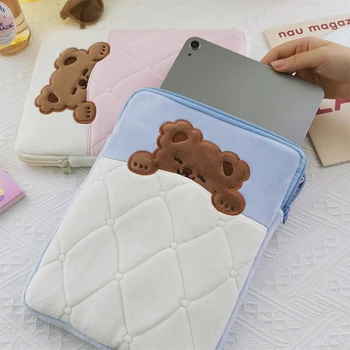 

Multifunctional Laptop Sleeve Case Bag Cartoon Pattern Embroidery Pouch Cover for 11in 10.5in 9.7in Tablet