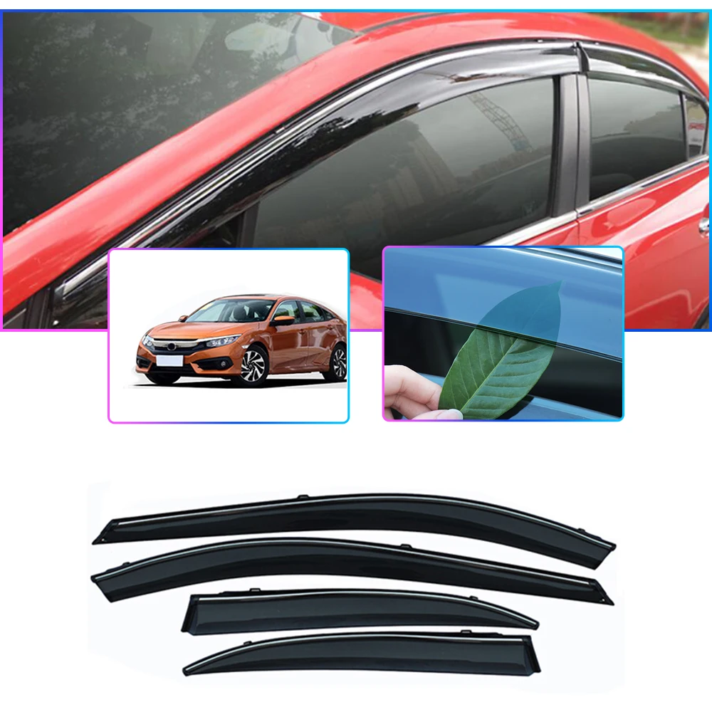 Козырек от дождя и дыма для Honda Civic sedan 2012 2013 2014 2015 аксессуары 4 шт.|Навесы укрытия| |
