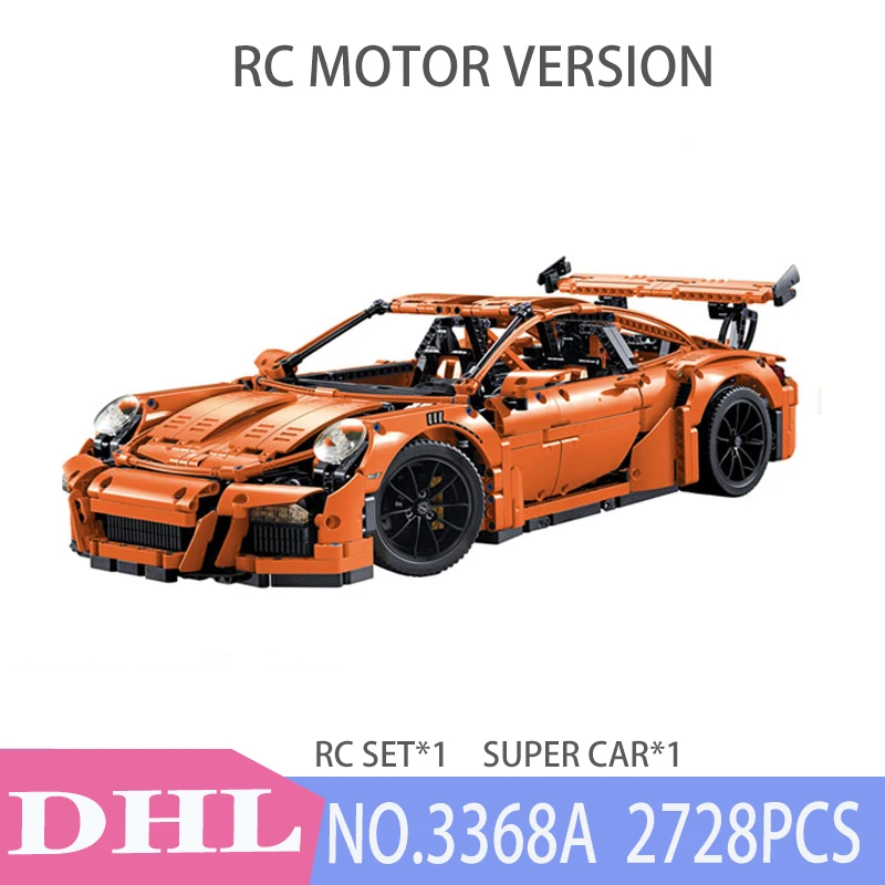 Technic Car Series Supercar Bugattis модель строительные блоки Наборы кубиков детские игрушки, совместимые с IegoSet 42083 подарки в сборе - Цвет: WITH MOTOR