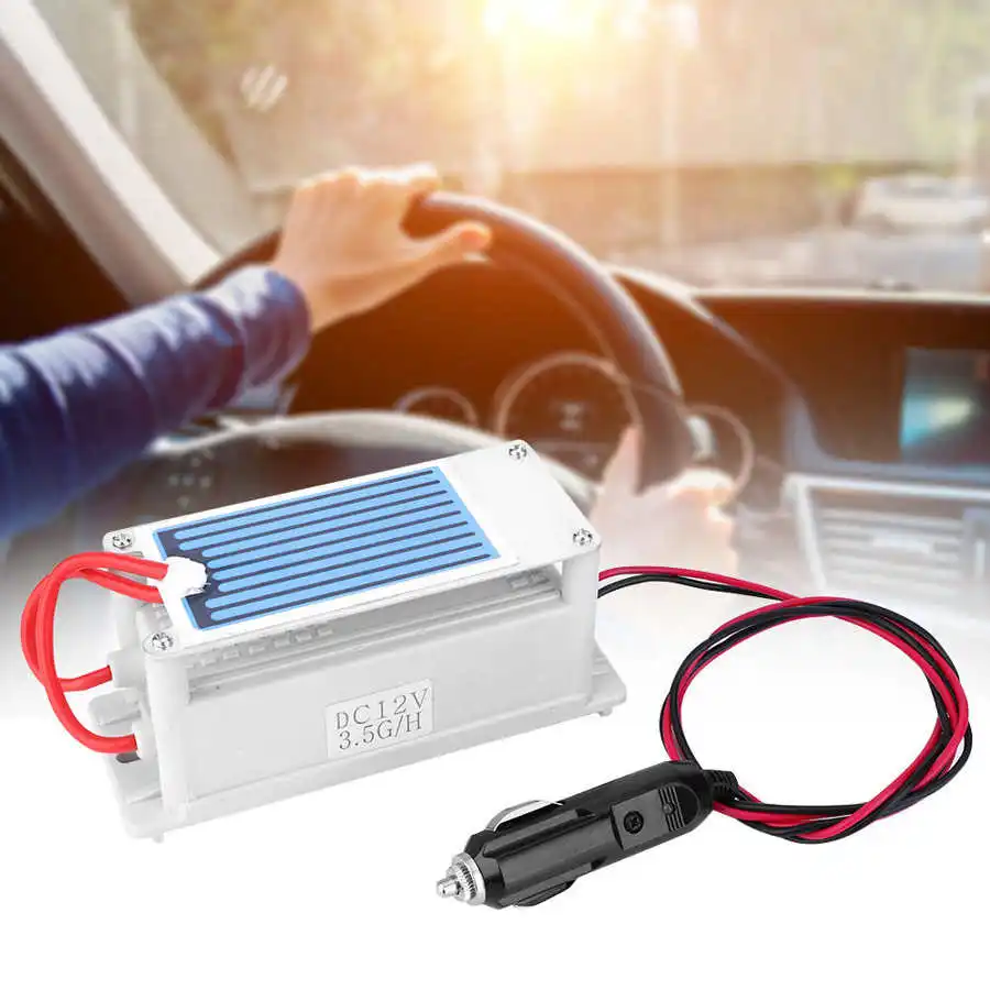 Ozone Generator 3.5g DC12V Integrated Car Ozone Generator Ozonizer Machine Air Purification Tool Air Cleaner Home - Famidy.com