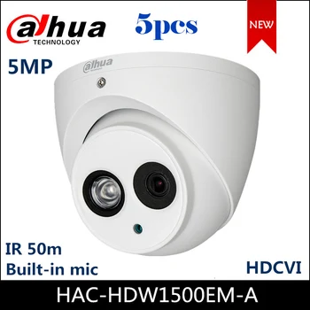 

Dahua HDCVI Camera HAC-HDW1500EM-A Lite Plus 5MP HDCVI IR Eyeball Camera Built in MIC Aluminium Case for IP Systems