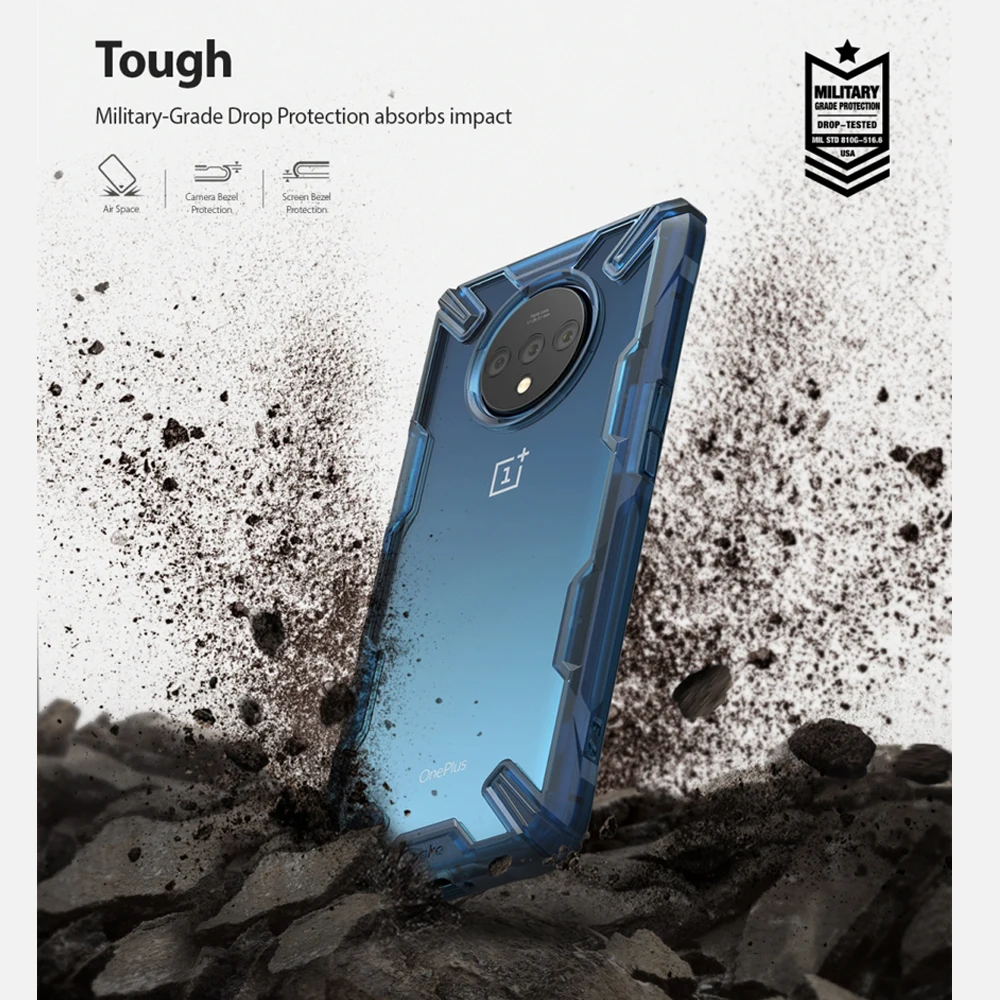 Ringke Fusion X для Oneplus 7T чехол двухслойный PC прозрачная задняя крышка и мягкая TPU Рамка гибридный сверхмощный защитный Камуфляжный цвет