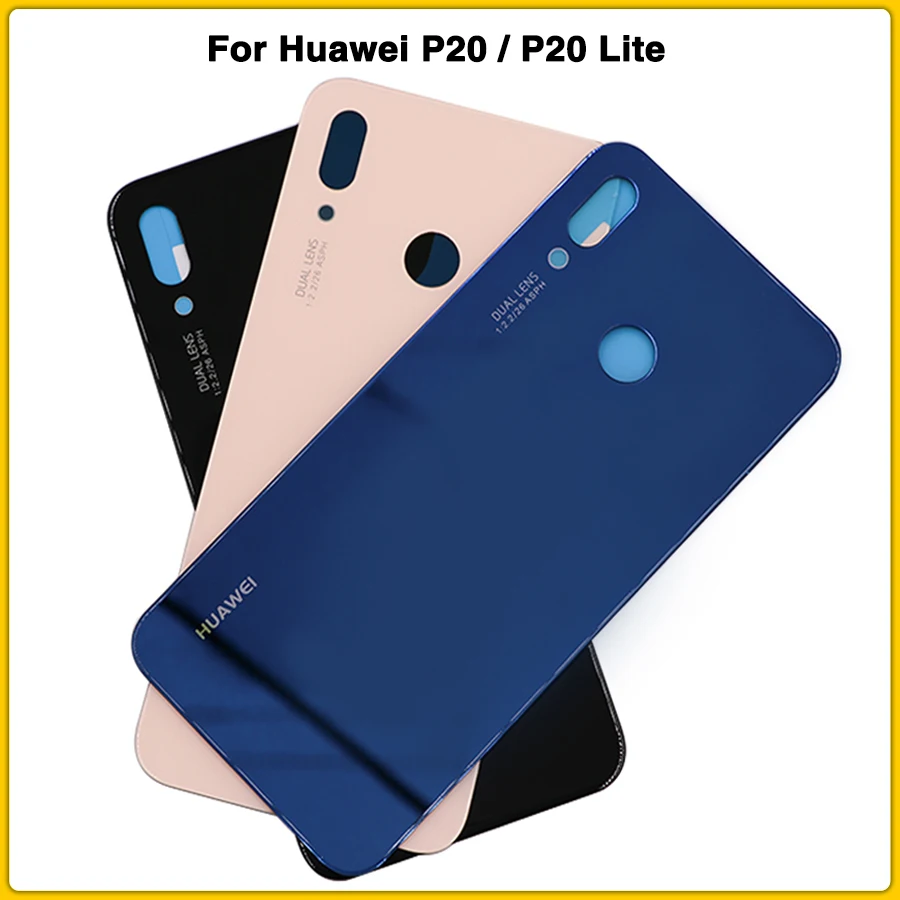 10 шт. P20 задний Чехол для huawei P20 Lite P20Lite Nova 3e батарея задняя крышка двери стекло крышка шасси Замена