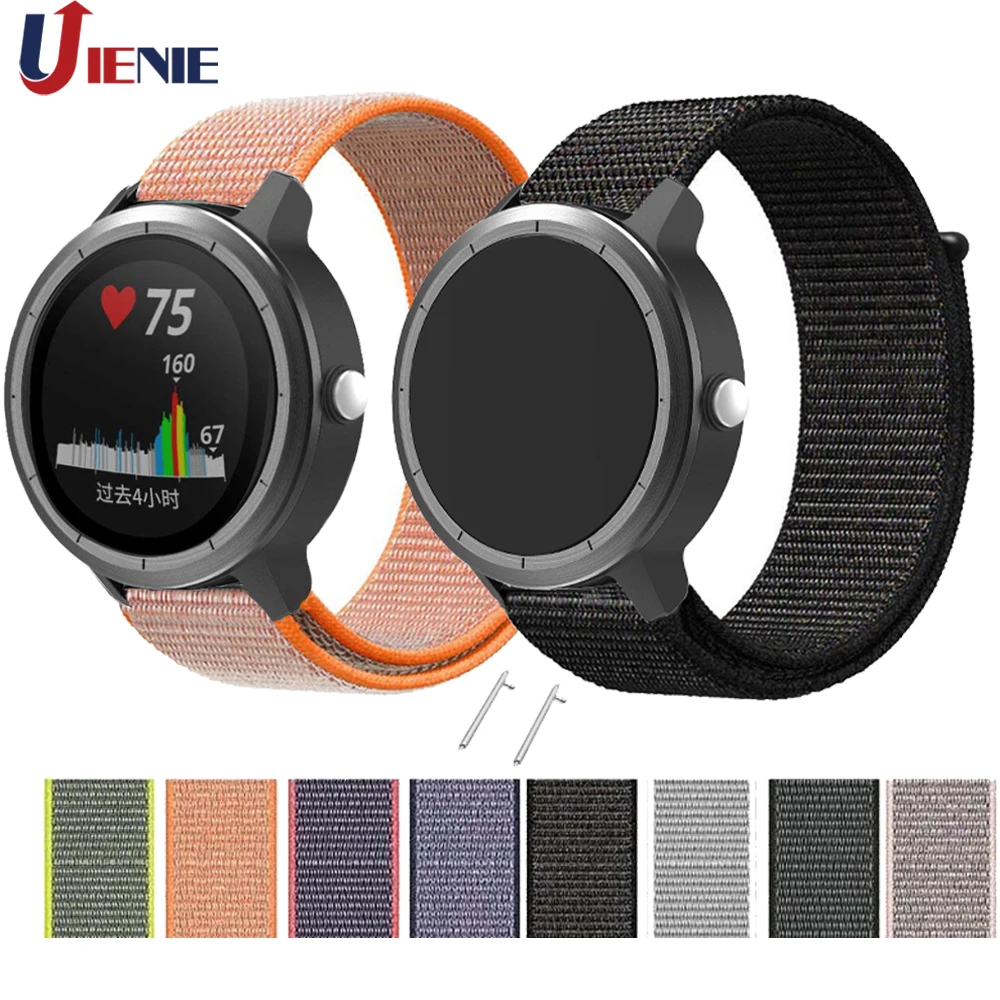 Нейлоновый ремешок для часов Garmin Vivoactive 3/Vivomove HR смарт-браслет 20 мм браслет для Forerunner 645/645 музыка Correa