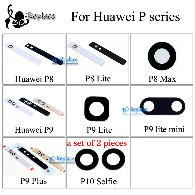 For Huawei P8 P8 lite p8 max p9 p9 lite p9 lite mini p9 plus p10 selfie Back Camera Glass Lens Cover Repair Spare Parts|Mobile Phone & Frames| AliExpress