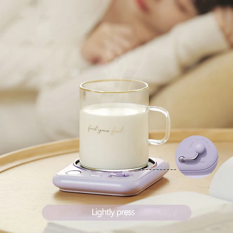 220V Cup Warmer Mug Coffee Cup Heater Mug Smart Timer Heating Coaster Thermostatic Heating Pad Hot Plate Hot Milk Coffee Warmer