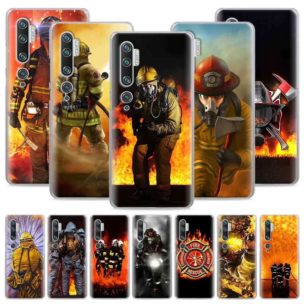 

Firefighter Heroes Case for Xiaomi Mi 9 9T Note 10 Pro CC9E CC9 Pro A1 A2 9 SE 8 Lite 5X 6X F1 Hard Cover Capa