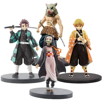 

Anime Demon Slayer Kimetsu No Yaiba Keychain Cosplay Props Kamado Tanjirou Nezuko Agatsuma Zenitsu Action Figure Toys Doll Model