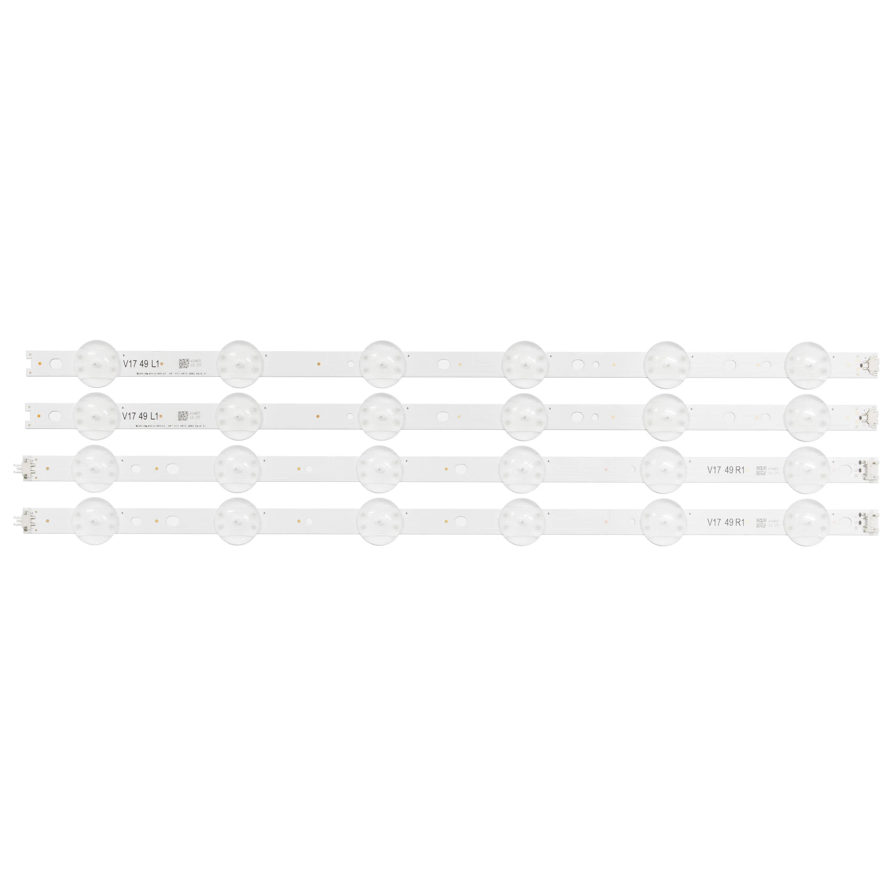 

New Kit 4 PCS LED strip For LG 49UV340C 49UJ6565 49UJ670V V17 49 R1 L1 ART3 2862 2863 6916L-2862A 6916L-2863A