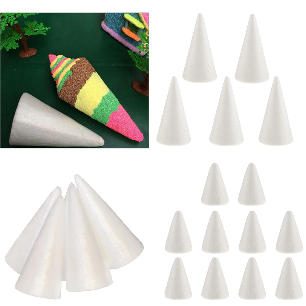 20x Cone Christmas Tree Base Styrofoam Foam Material DIY Craft 70/100/150mm