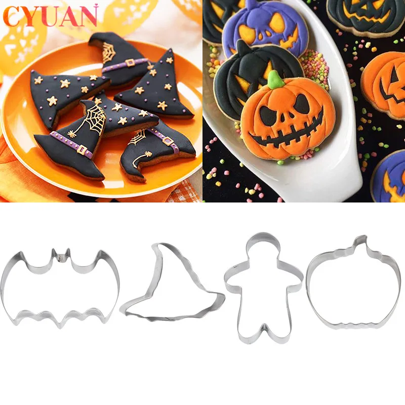Набор для вырезания печенья на Хэллоуин тыква ведьма шляпа искусственный паук