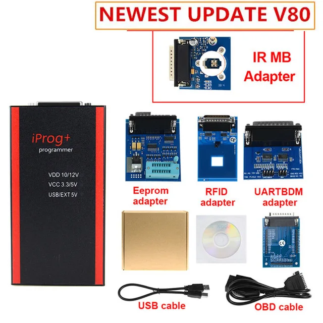 as picture v80 Iprog+ программатор поддержка IMMO+ коррекция пробега+ сброс подушки безопасности Iprog Pro до Замена Carprog/Digiprog/Tango - Цвет: as picture
