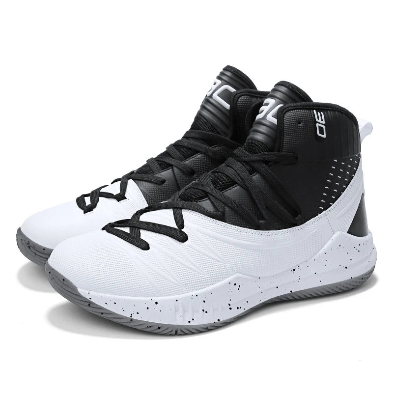 LEIXAG парные баскетбольные кроссовки с высоким верхом, амортизация воздуха, мужские баскетбольные кроссовки, противоударные студенческие спортивные туфли, Обувь Jordan - Цвет: White Black